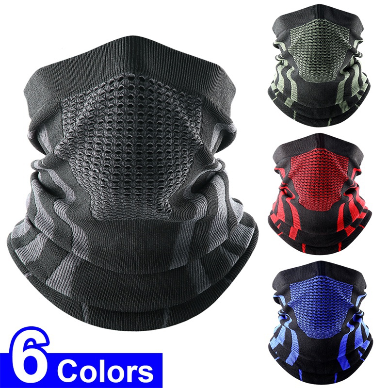 

6 Colors Available Winter Thermal Face Bandana Mask Cover Neck Warmer Gaiter Bicycle Cycling Ski Tube Scarf Hiking Breathable Masks For Women & Men