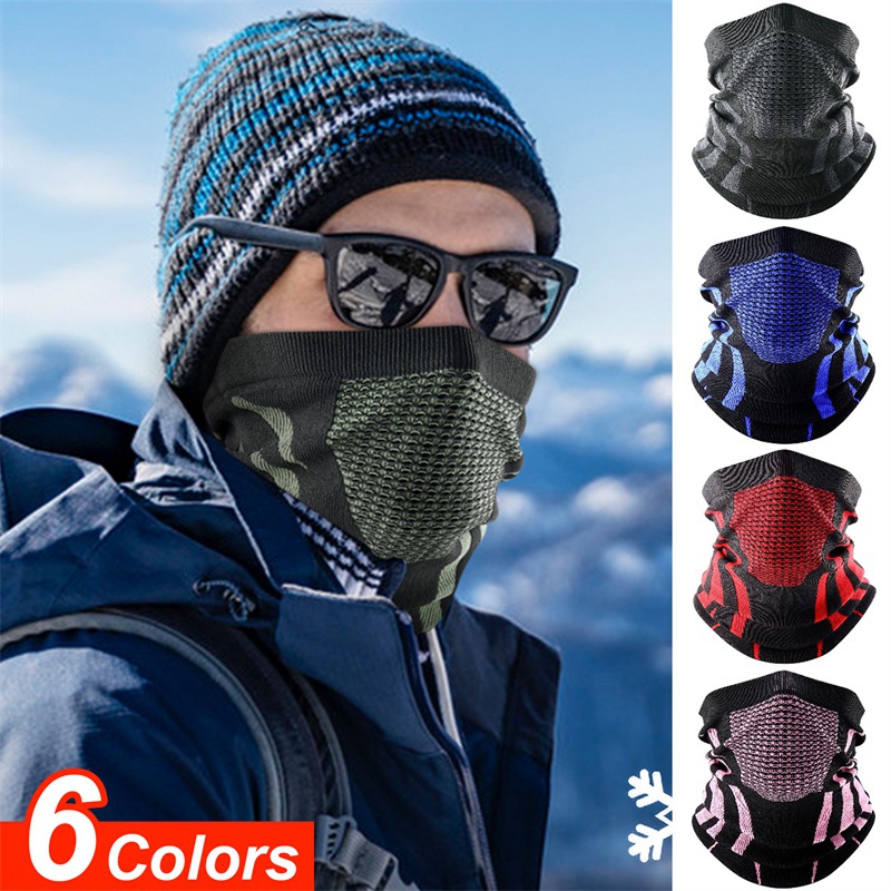6 Colors Available Winter Thermal Face Bandana Mask - Temu
