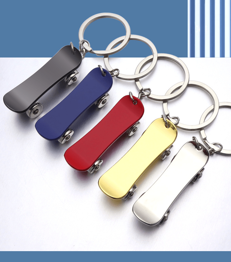 1PCS Mini Simulation Skateboard Keychain Ornaments Gifts For Women