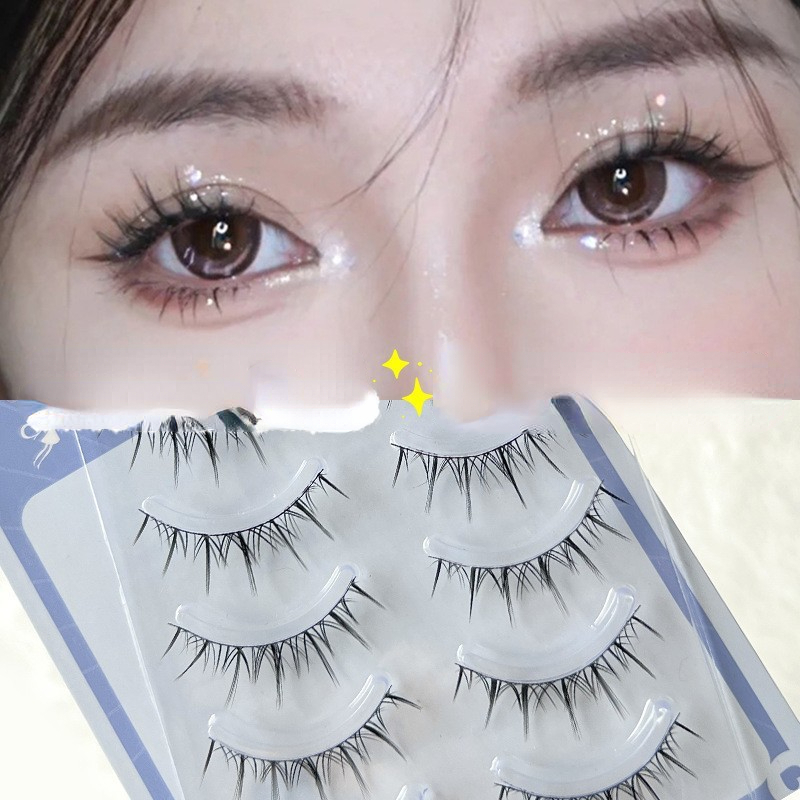 Soft Lashes Thick False Eyelashes Wispy Natural Look for Daily Dating Makeup