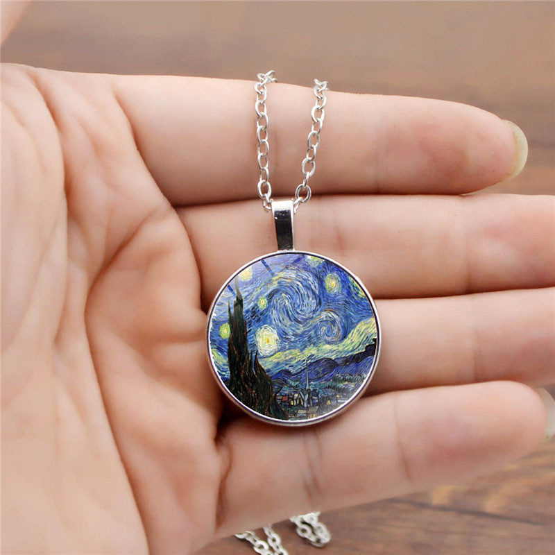 Van gogh starry hot sale night necklace