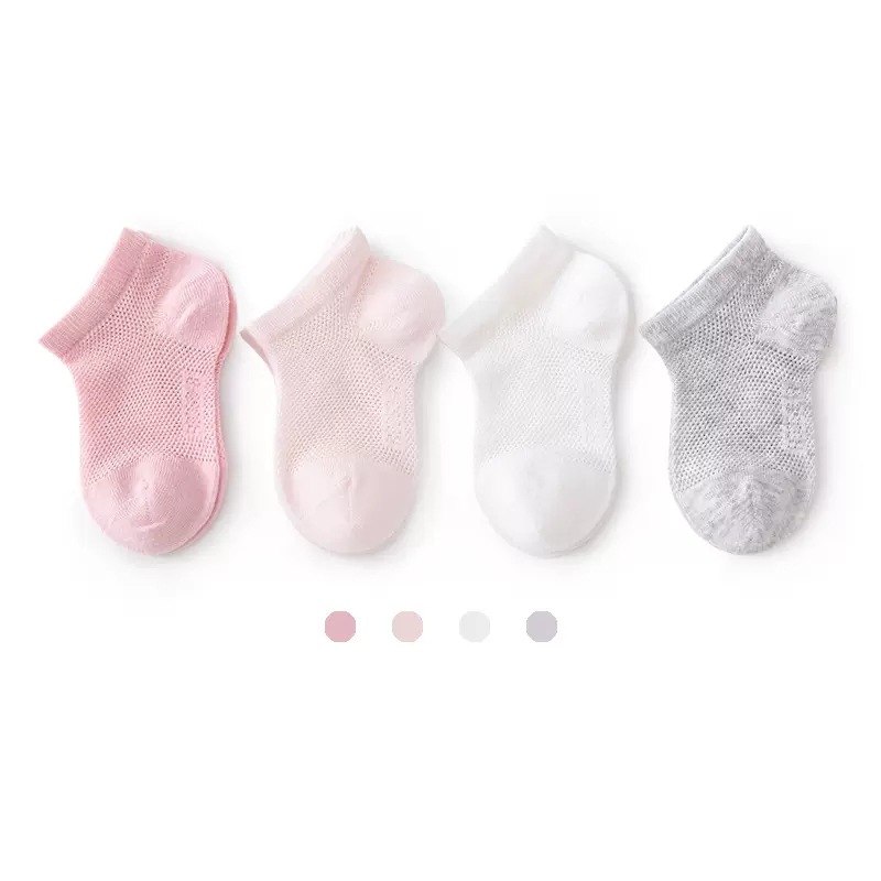 3 Pairs of Breathable Infant Baby Socks for Summer