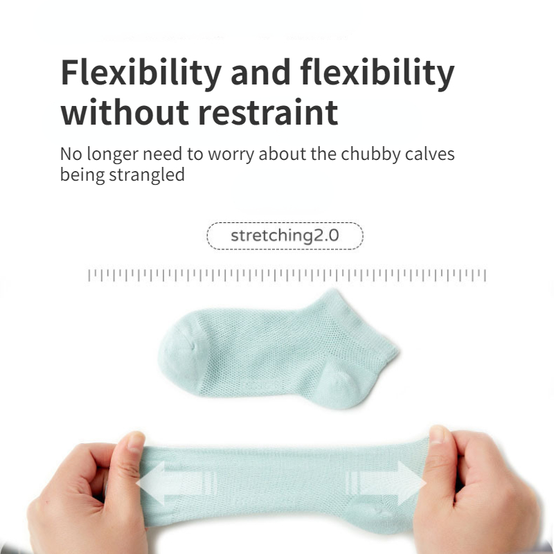3 Pairs of Breathable Infant Baby Socks for Summer