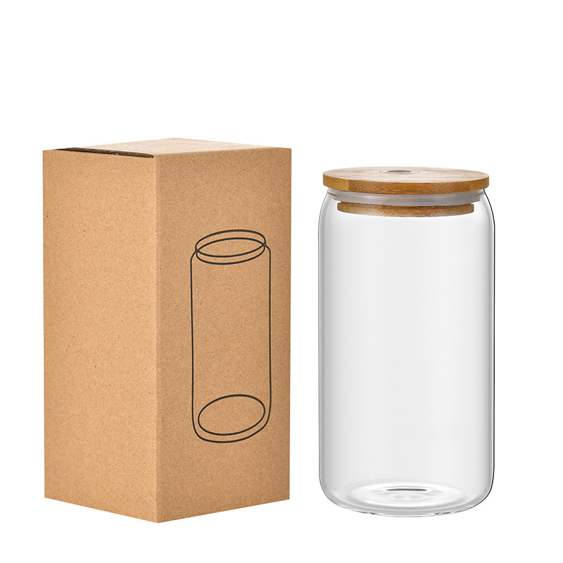 Drinking Glasses With Bamboo Lids And Glass Straws, Can Shaped Glass Cups,  Beer Glasses, Iced Coffee Glasses, Cute Tumbler Cup, Ideal For Cocktail,  Whiskey, Birthday Gift - Temu Australia