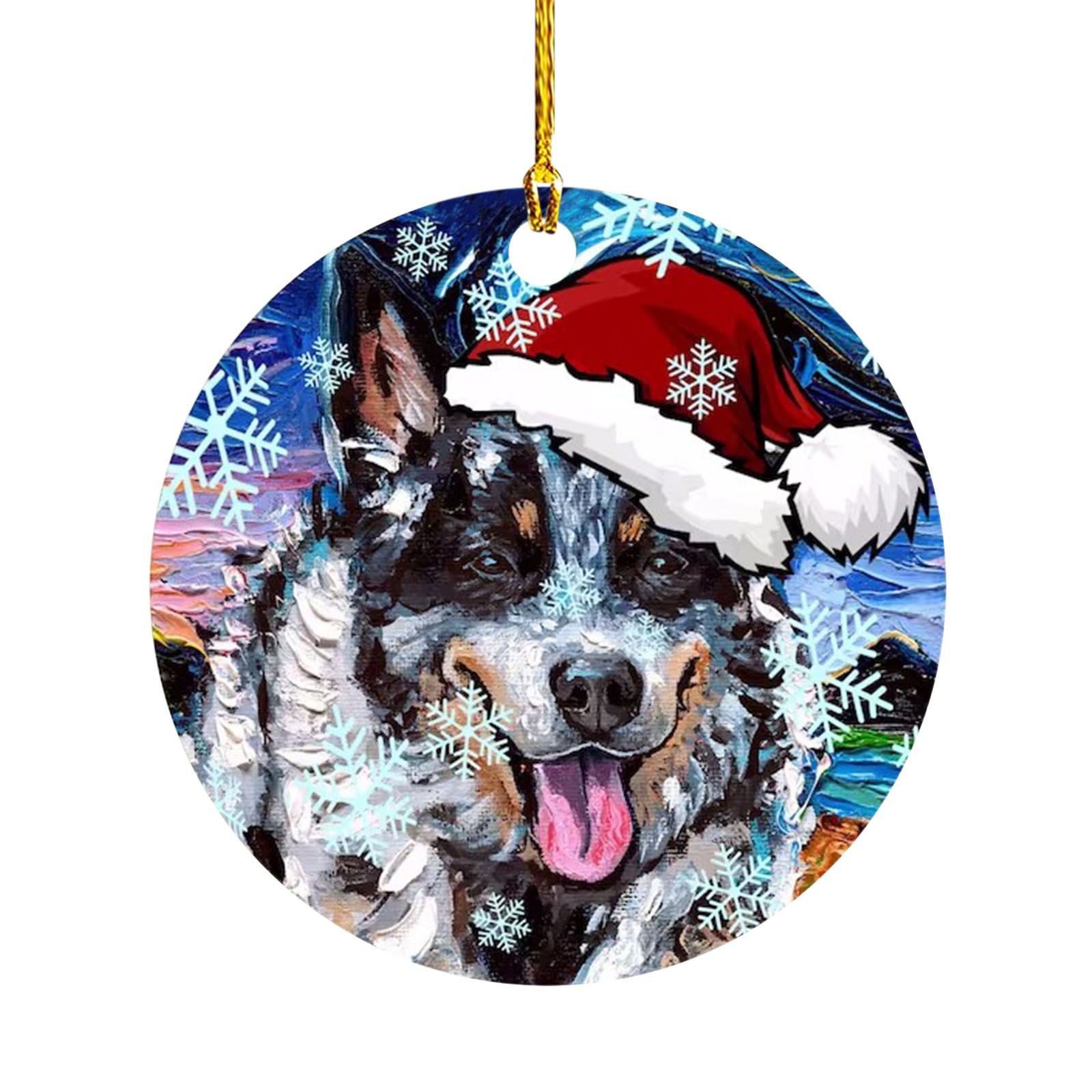 blue heeler christmas ornament