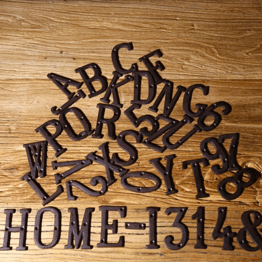 Cast iron - letters