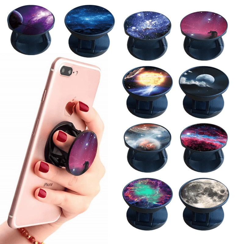 Temu – TEMU 10pcs Colorful Collapsible Phone Holder, Foldable Finger Cell Phone Stand For Smartphones And Tablets