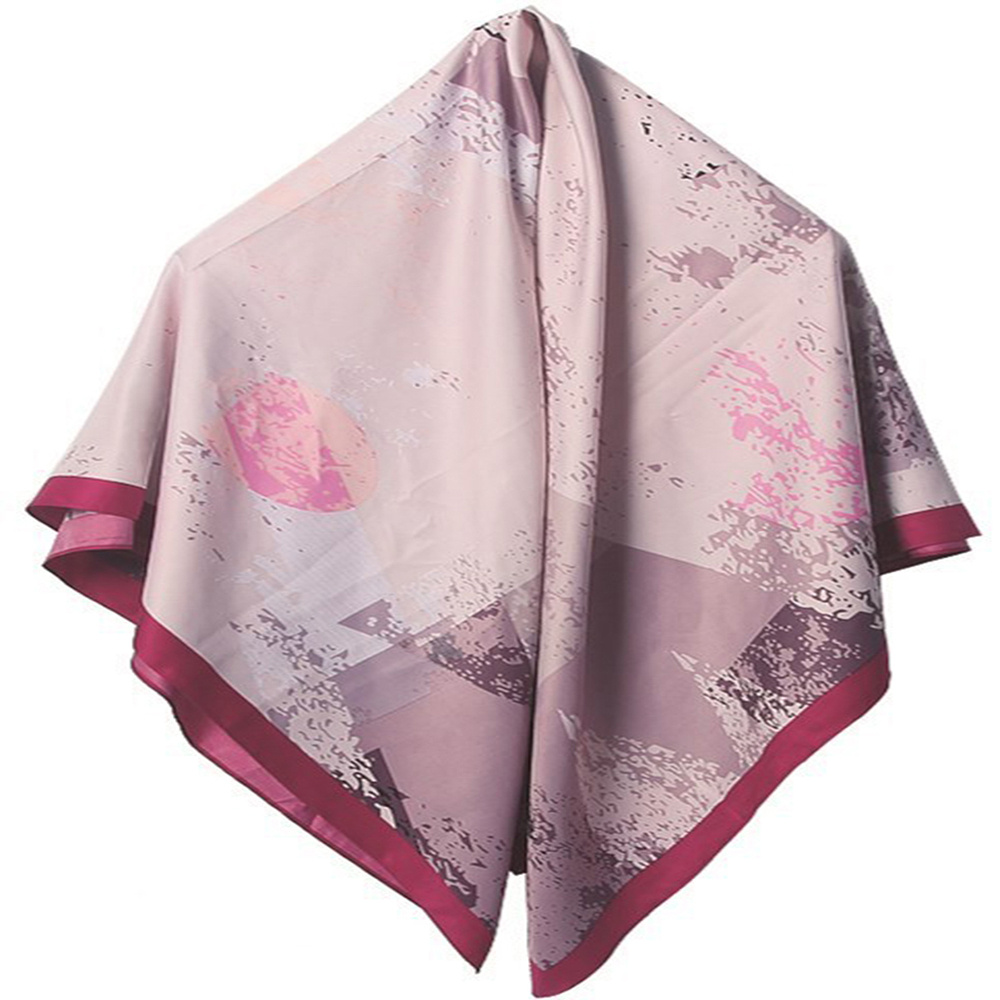 Twill Silk Scarf Light Pink Edition Floral Print