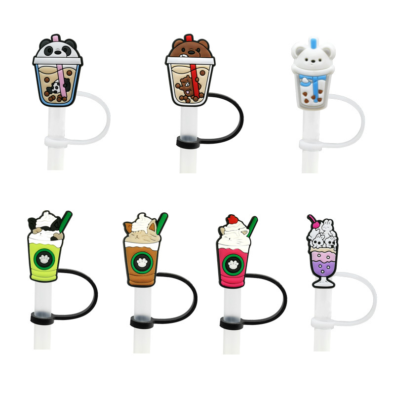 Christmas Series Cute Straw Cover, Reusable Dustproof Silicone Straw  Stoppers For Straw, Cups Accessories - Temu Australia