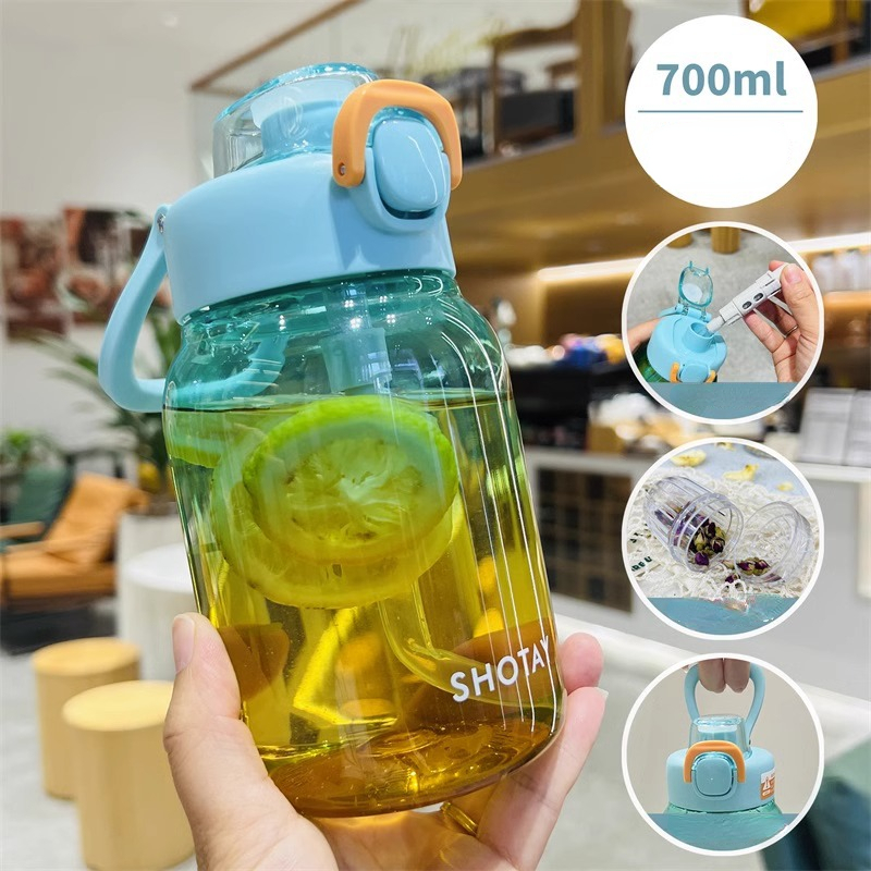 1pc 23oz/700ml Portable Sports Water Bottle for Outdoor Activities