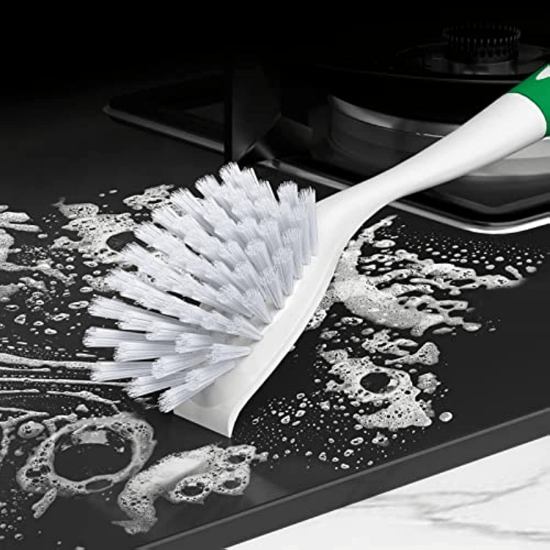 Kitchen Cleaning Brush 2In1 Long Handle Sponge Dishwashing Pan sink  Scrubber