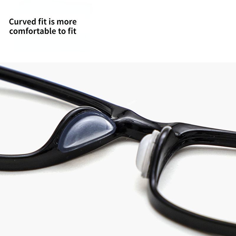 Tampon de nez en silicone antidérapant adhésif Coussinets de nez en  demi-lune pour lunettes de lunettes