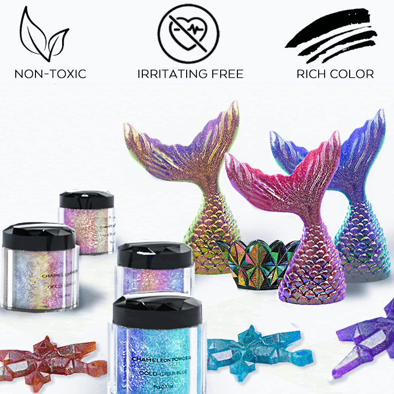 Let's Resin Chameleon Mica Powder, Colors Shift Powder for Epoxy Resin/Tumbler, Painting,Slime,Nails, Saturated Color Shifting Chrome Pigment Powder