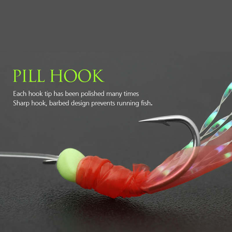 Fishing Hooks,5 Sets Fishing String Fishing Hook Rigs Fishing String Hook  Highly Versatile