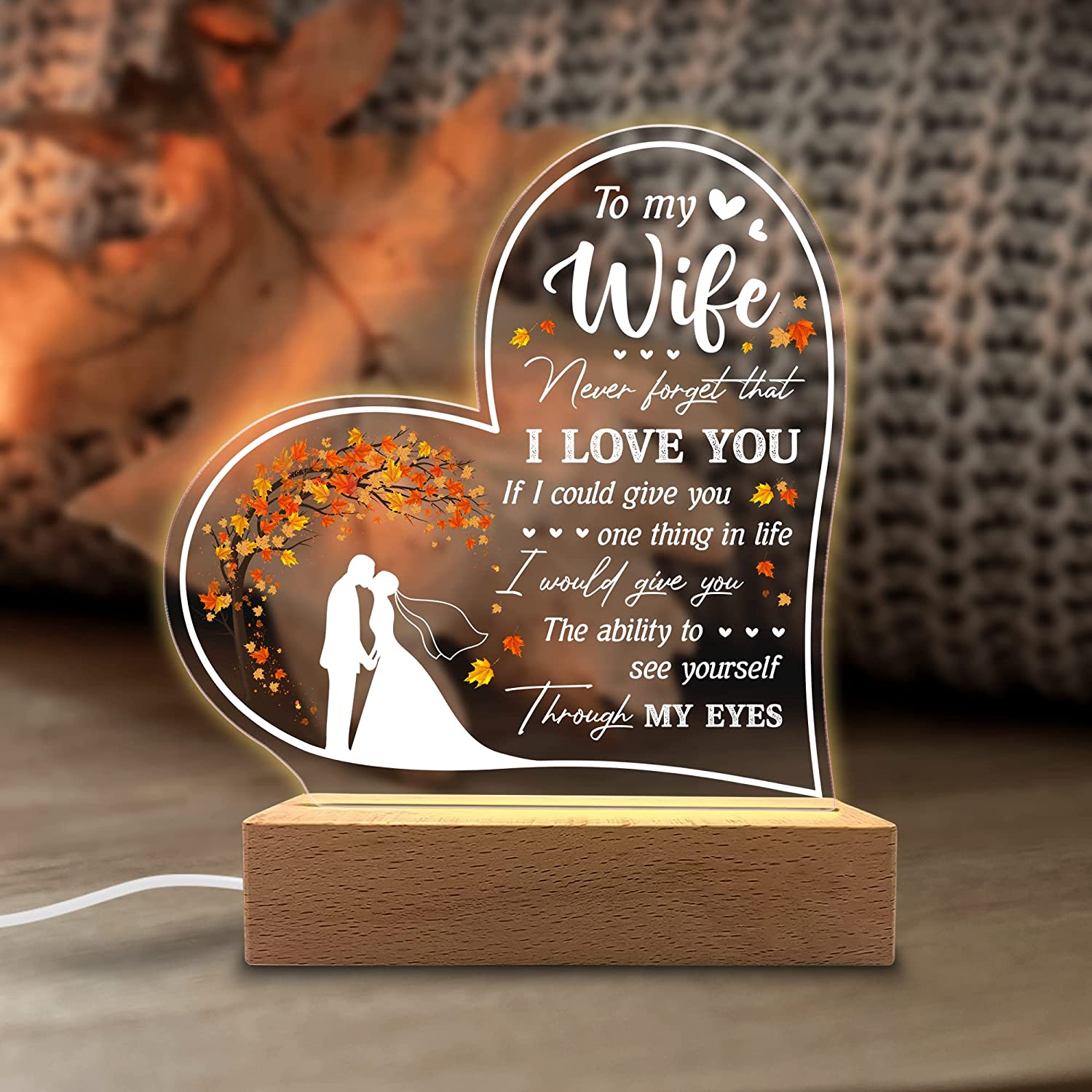 Husband Gifts from Wife Romantic, Wedding Anniversary Birthday Gifts for  Husband