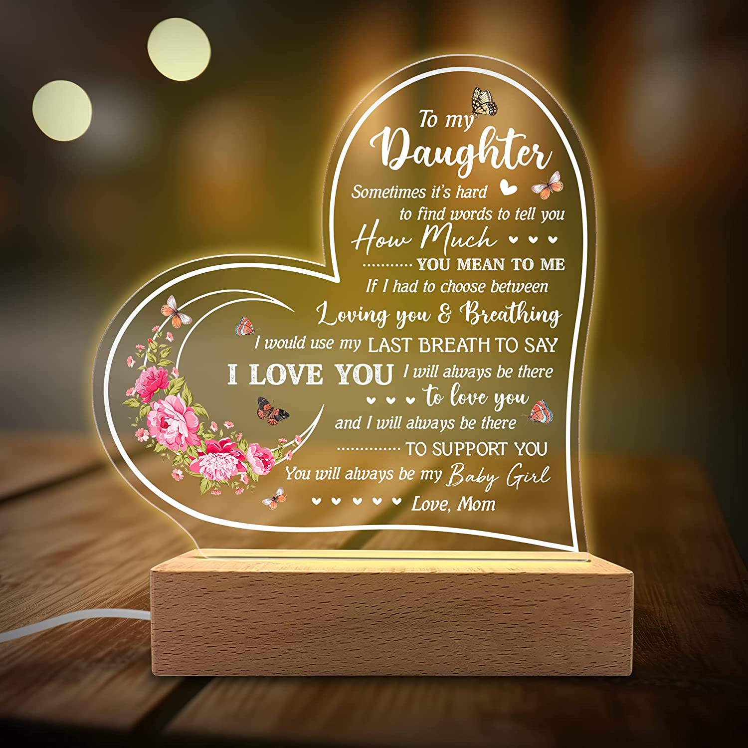Mom Gifts, Gifts For Mom Night Light Lamp, Mom Birthday Gifts