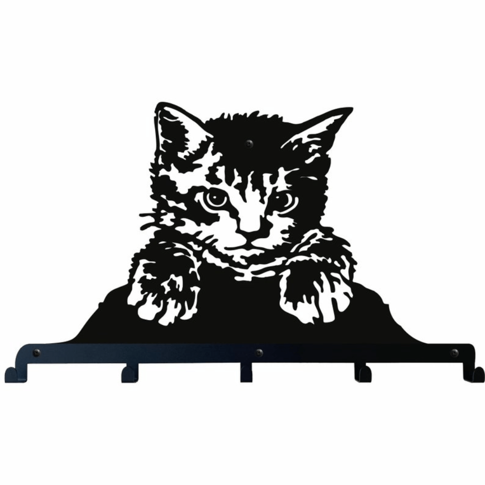 Cute Little Cat Metal Wall Hanger Perfect Coats Hats Keys - Temu