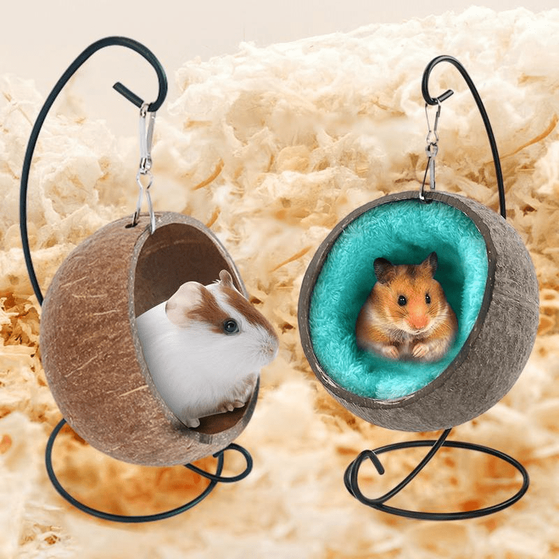 Coconut Hide for Small Animals, Hamster, Gerbil & Mouse Hide, 100% Natural