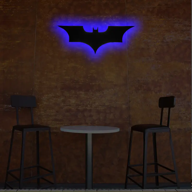 bat led wall light colorful projection night light with remote control usb powered perfect for bedroom ktv and hallway decor details 2