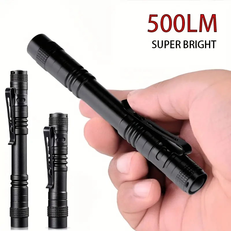 Led Pen Light With Clip 500 Lumen Mini Pocket Medical - Temu