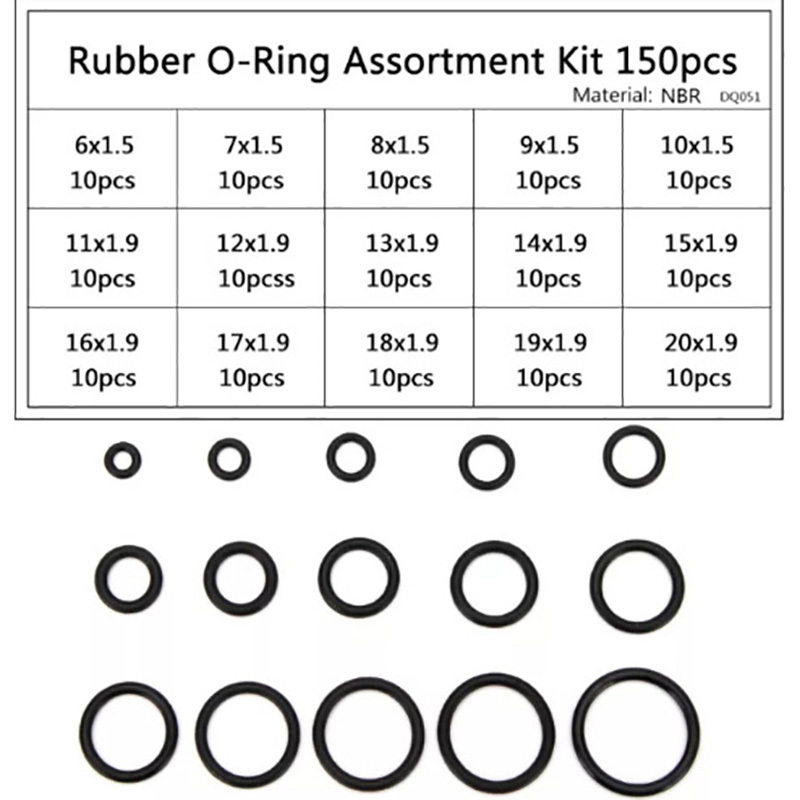 740/1200Pcs O-ring Rubber Gaskets Seal Ring Set Nitrile Rubber