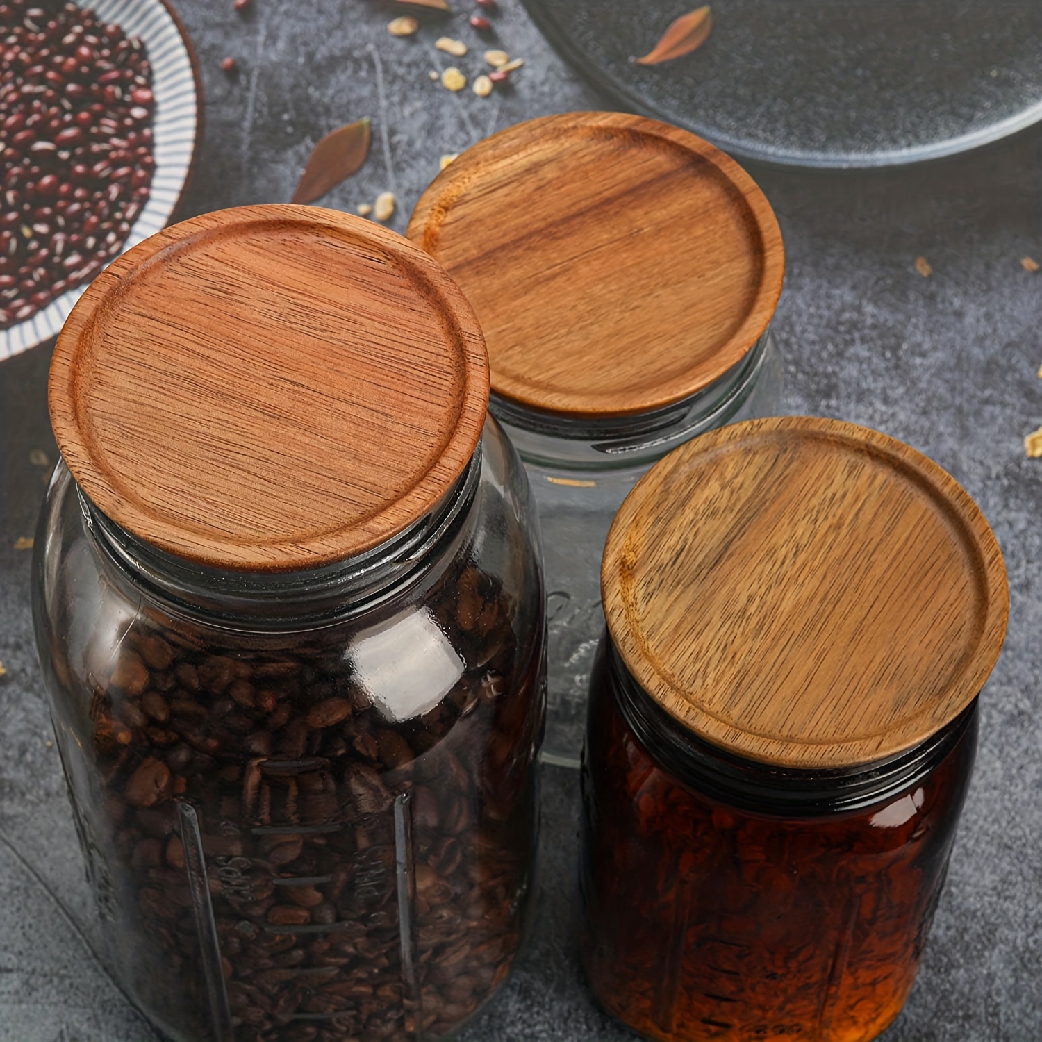 Regular Mouth Mason Jar Lids Wooden Storage Canning Jar Lids - Temu