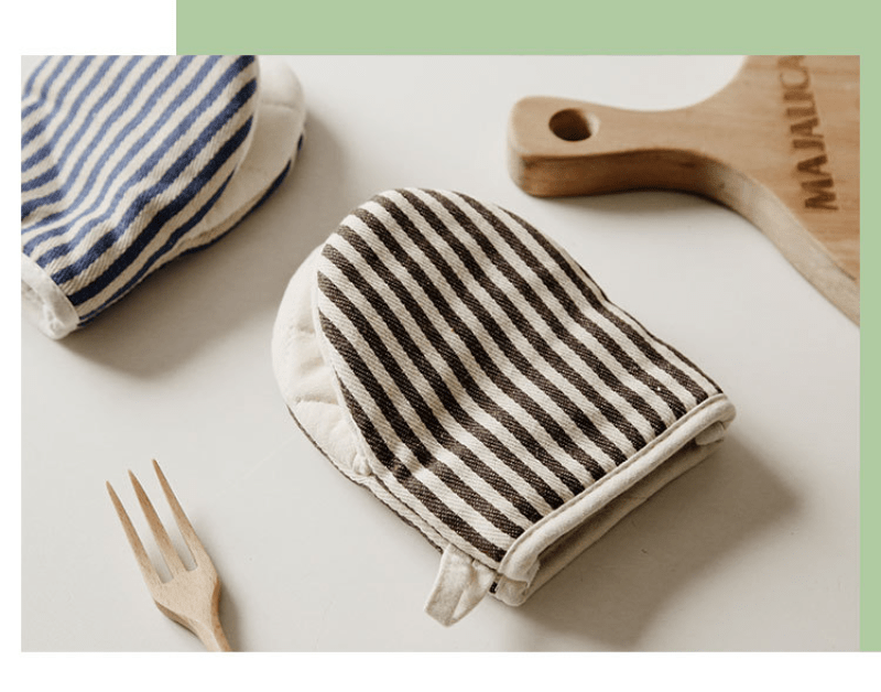 High Temperature Resistant Striped Oven Mitts Food Grade - Temu