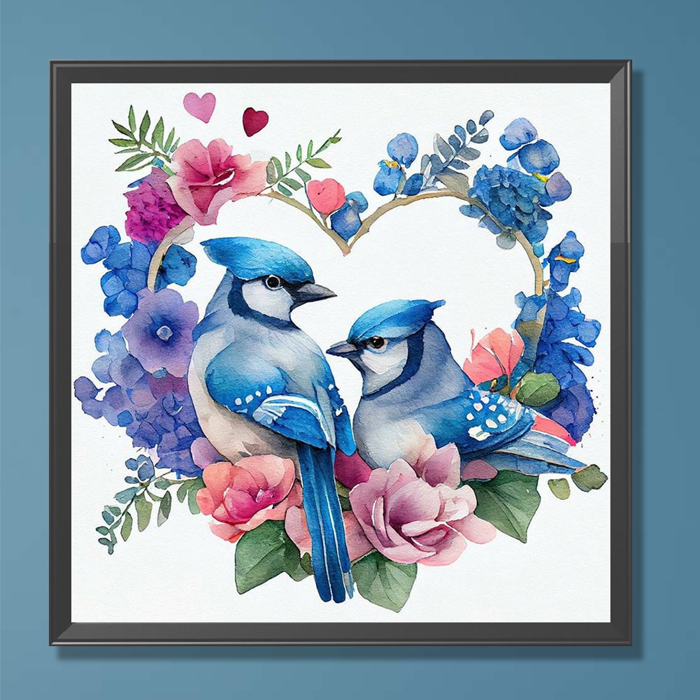 Cardinal And Blue Jay Birds Diamond Painting 