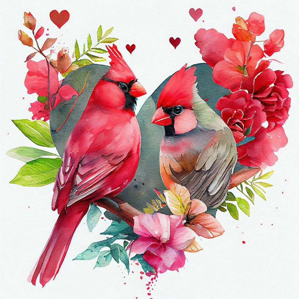 IY Diamond Painting Kits for Adults Cardinal Love Birds 5D Diamond