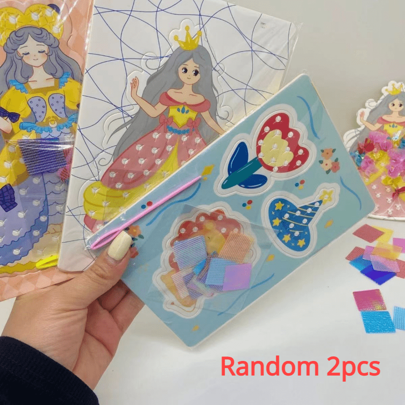 Conjunto De Brinquedos Educativos Para Crianças - Kit De Maquiagem De  Princesa Para Colorir, Jogo De Vestir Meninas / Decoração De Coloração Diy  / Adesivos De Princesas / Livro De Adesivos De