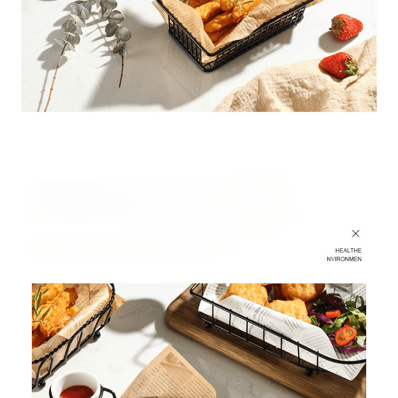 Creative French Fries Basket Bread Snack Basket Bar Western - Temu