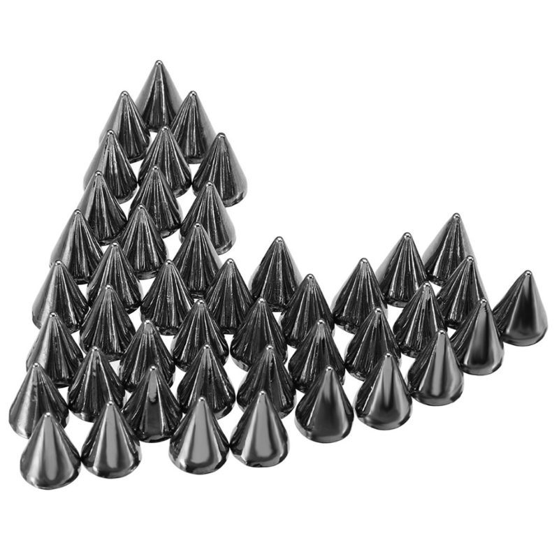 10Sets Punk Rivets Screw Back Studs and Spikes For Clothes DIY