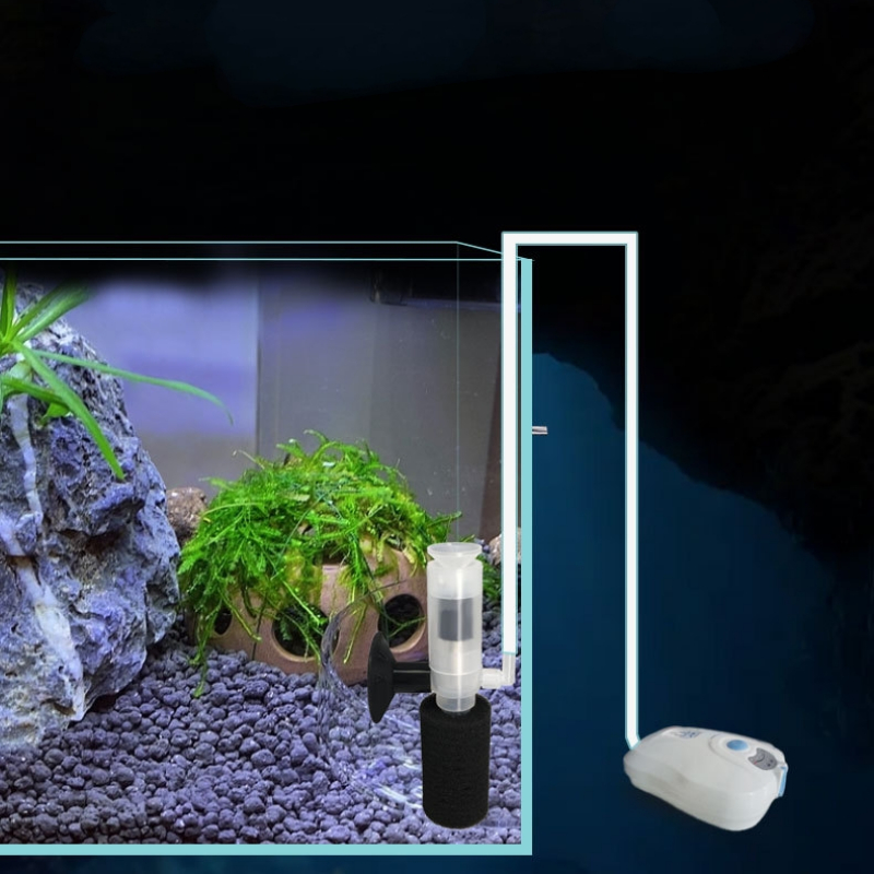 Mikqky Luftheber Filter, Leiser Mini Aquarium Filter 3 In 1, für