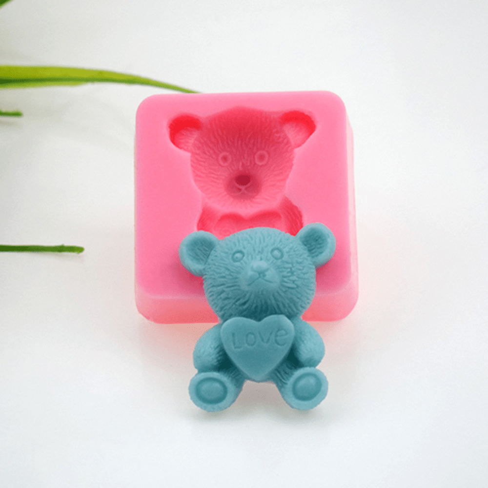Bear Silicone Mold Love Bear Mold For Diy Crafts - Temu
