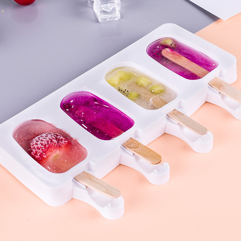 8 Freezer Ice Pop Maker Mold Popsicle Dessert Ice Cream Frozen