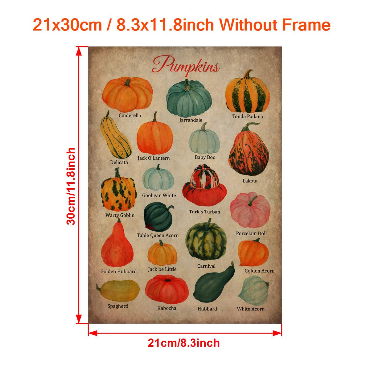 Pumpkin Print Pumpkin Art Pumpkin Chart Print Harvest Print Autumn Print  Thanksgiving Print Halloween Print Pumpkin Varieties -  Canada