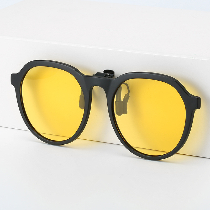 Polarized Clip Sunglasses Photochromic Round Flip Anti glare - Temu