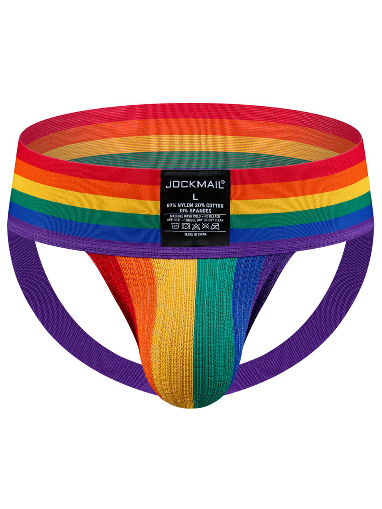Sexy Rainbow Lgbtq Style Jockstraps Men's Thong Underwear - Temu
