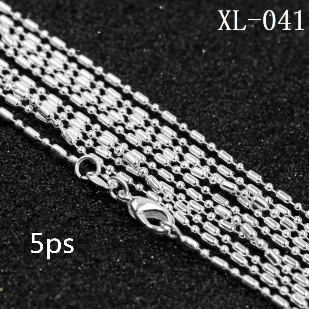 Ball Chain 925 Silver Plated Copper Loose Chain Necklace - Temu