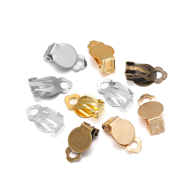 Iron Clip Earring Findings Brass Clip Earring Pads Earring - Temu
