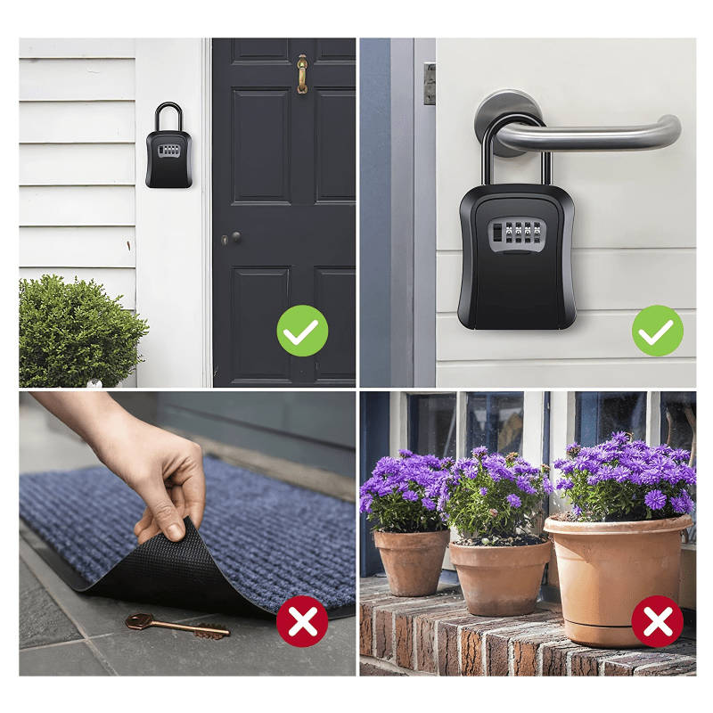 Wall Mounted Password Key Box - Secure Spare Keys