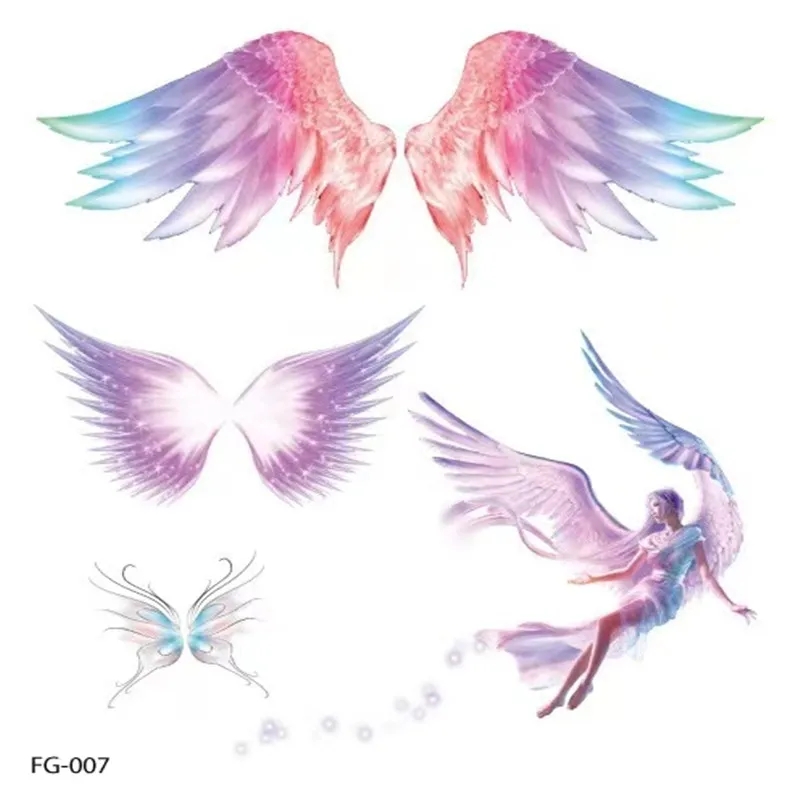 Face Stickers Face Painting Stickers Angel Wings Tattoo - Temu