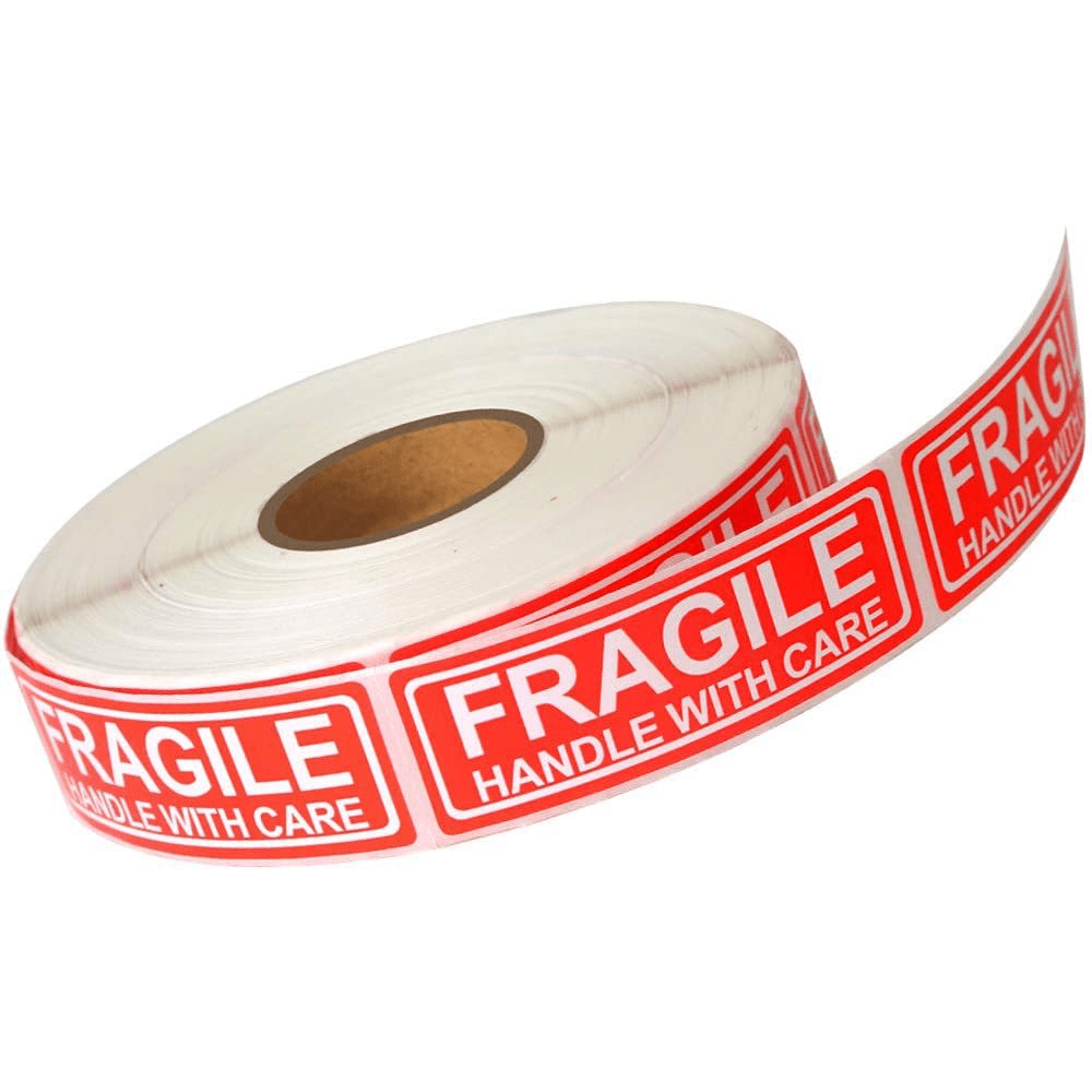 

800 Count Fragile Shipping Labels, Adhesive Warning Roll For Packaging & Handling, Caution Fragile - Tape In English, Essential For , Strong Paper Material