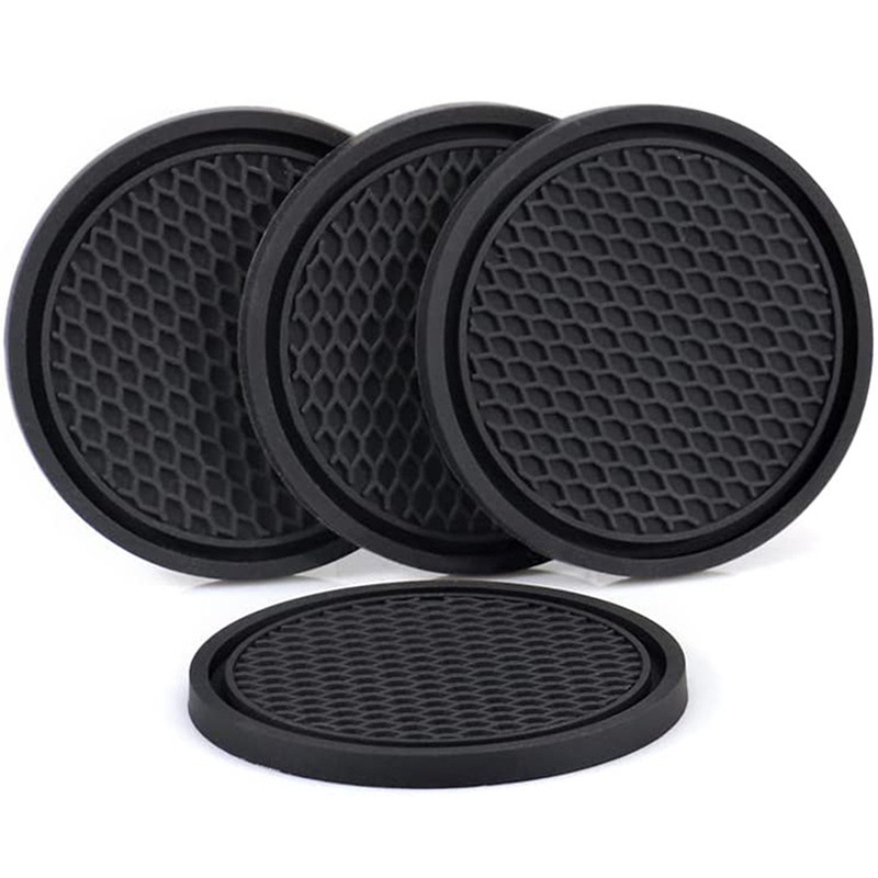  Car Coasters for Car Cup,4PCS Universal Non-Slip Cup Holders  Embedded in Ornaments Car Cup Coaster, Car Interior Accessories (Black-Car  Coasters) : Automotive