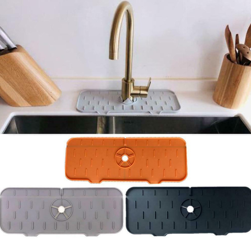 Faucet Drain Pad Food Grade Waterproof Silicone Faucet Splash