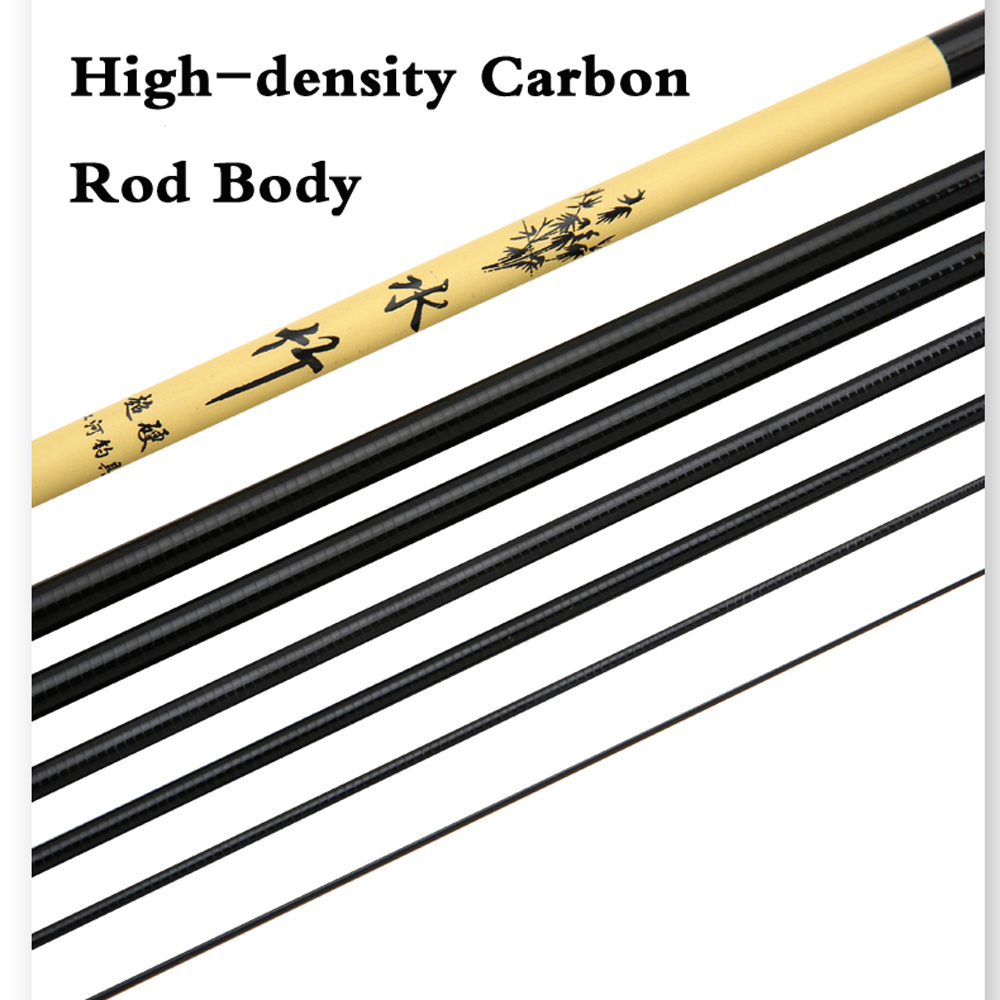 Carbon Fiber Stream Hand Pole Telescopic Fishing Rod Carp Feeder