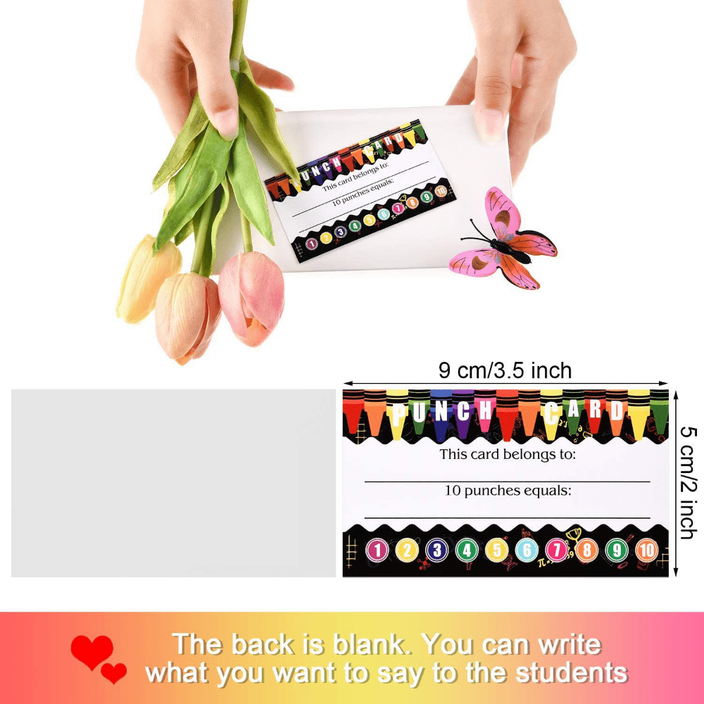 Punch Cards Hole Punch Reward Cards Classroom Student Home Temu