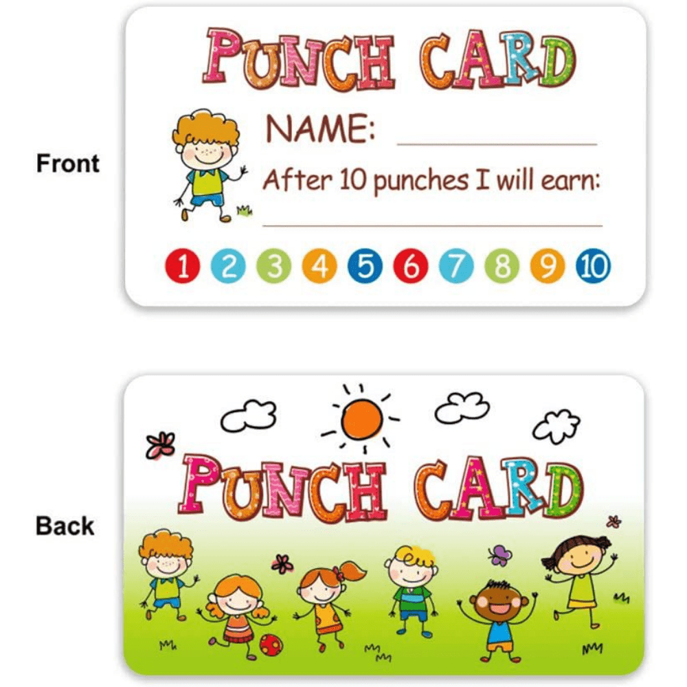 Punch Cards: The Perfect Reward System For Classroom Home - Temu