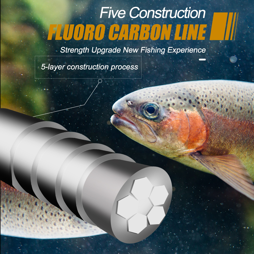 Super Strong /54.6yard Fluorocarbon Fishing Line Anti bite - Temu