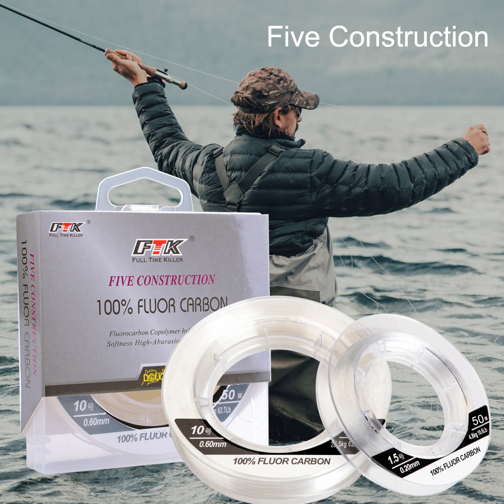 Fishing Wire Clear Fishing Wire, 300m Fluorocarbon Fishing line Carbon  Fiber Monofilament Leader Line Carp Fly Fishing Fishing Line (Color : 300M,  Line Number : 1.5) : : Sports & Outdoors